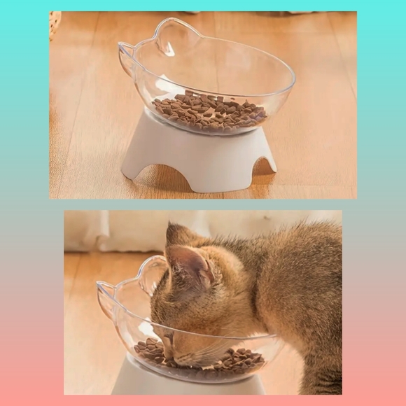 Other - 5/$25 cat face shaped elevated Pet bowl, brand new comes apart for easy cleaning